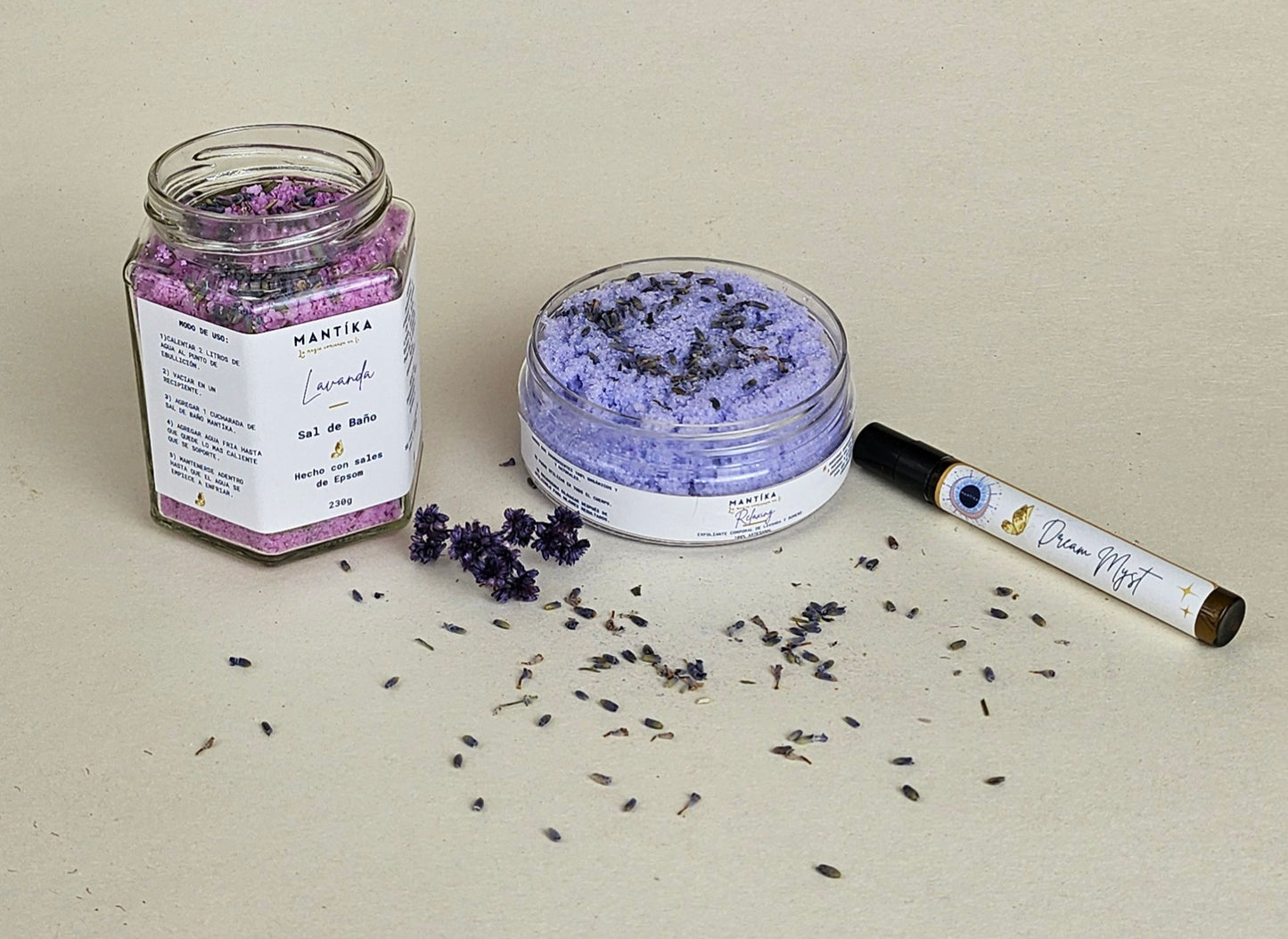 Kit Relaxing con Sal de Epsom + Exfoliante y Myst