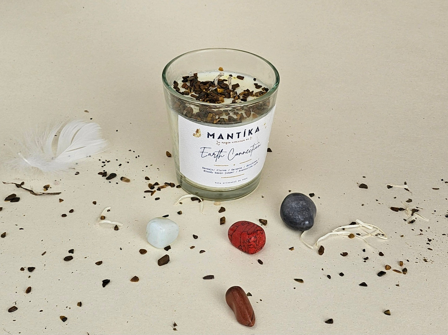 Earth Connection, Vela artesanal de soya de 350 ml