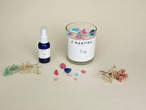 Baby, Vela artesanal de soya de 427 ml + Myst 30ml