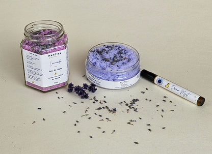 Kit Relaxing con Sal de Epsom + Exfoliante y Myst