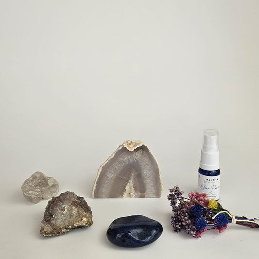Piezas únicas con Geoda de Ágata gris
