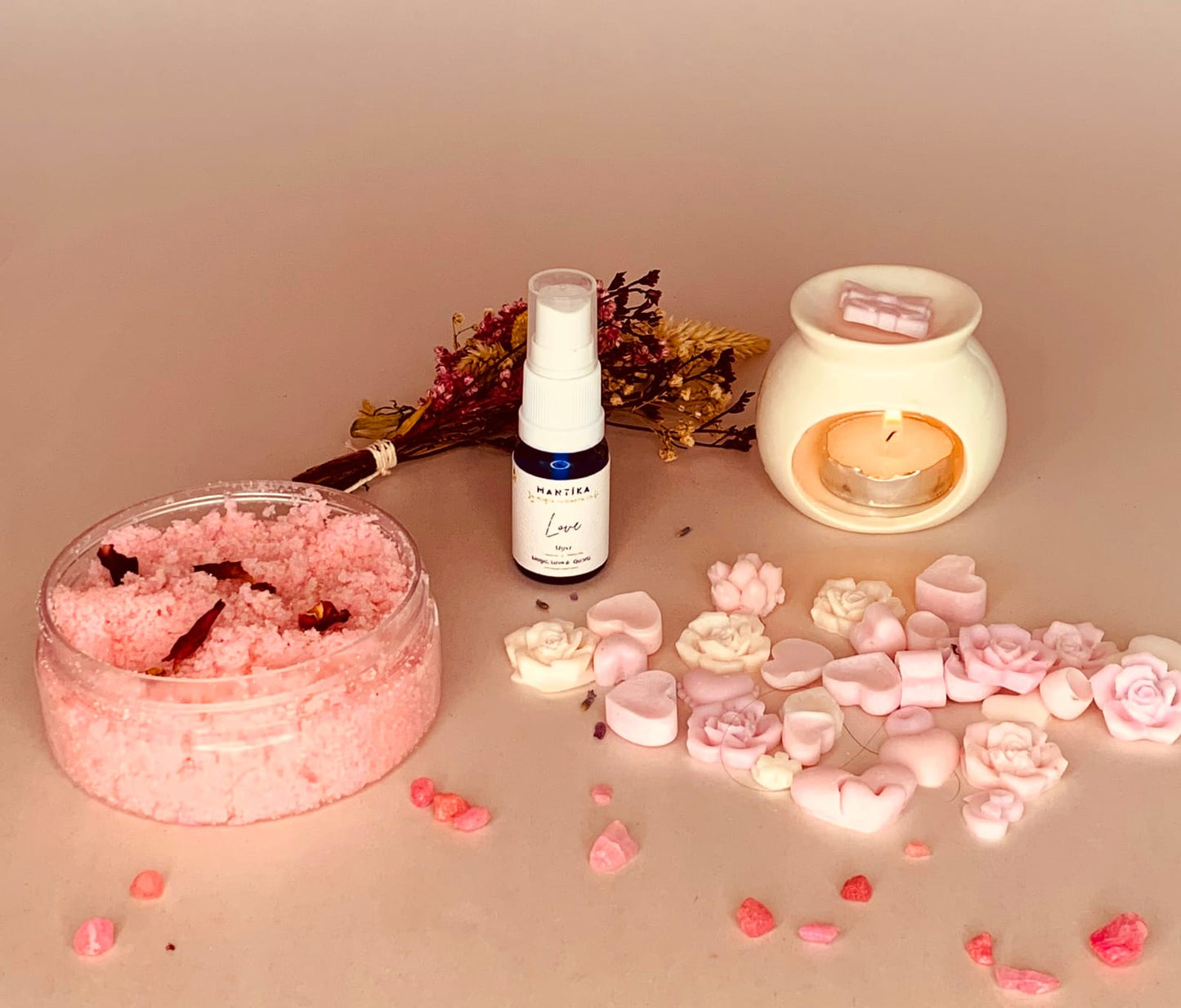 Mini Difusor + Wax Melts + Exfoliante de Rosas y Myst de Regalo