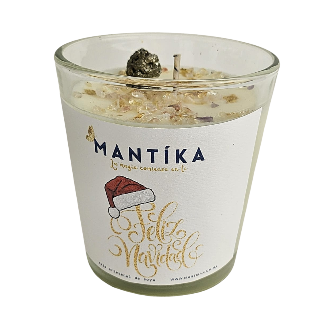 Vela aromática Felíz Navidad, gorrito navideño, 250 ml